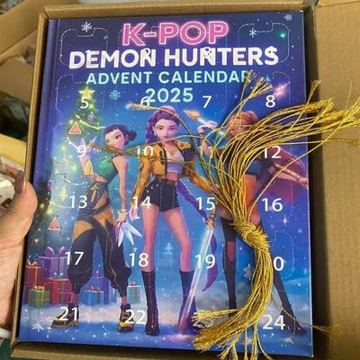 Countdown Calendars Kpop Demon Hunters Advent Calendar Model Doll Collection Desk Decoration Children Christmas Gifts