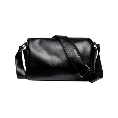 Mini Shoulder Horizontal Shoulder Mini Popular Small Messenger Crossbody Commuting Cycling Black Bag, Type, Men's Pouch, Pouch, Leather,