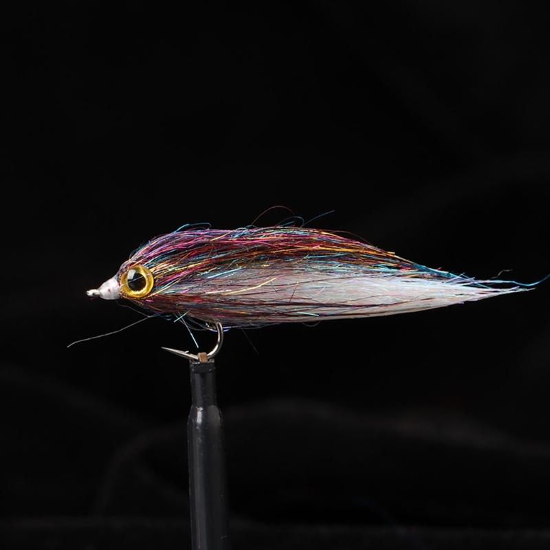 6pcs Ice Dub Minnow Fly Lures Set Realistic Baits Fish Lures for Salmon Fishing Supply Accessory
