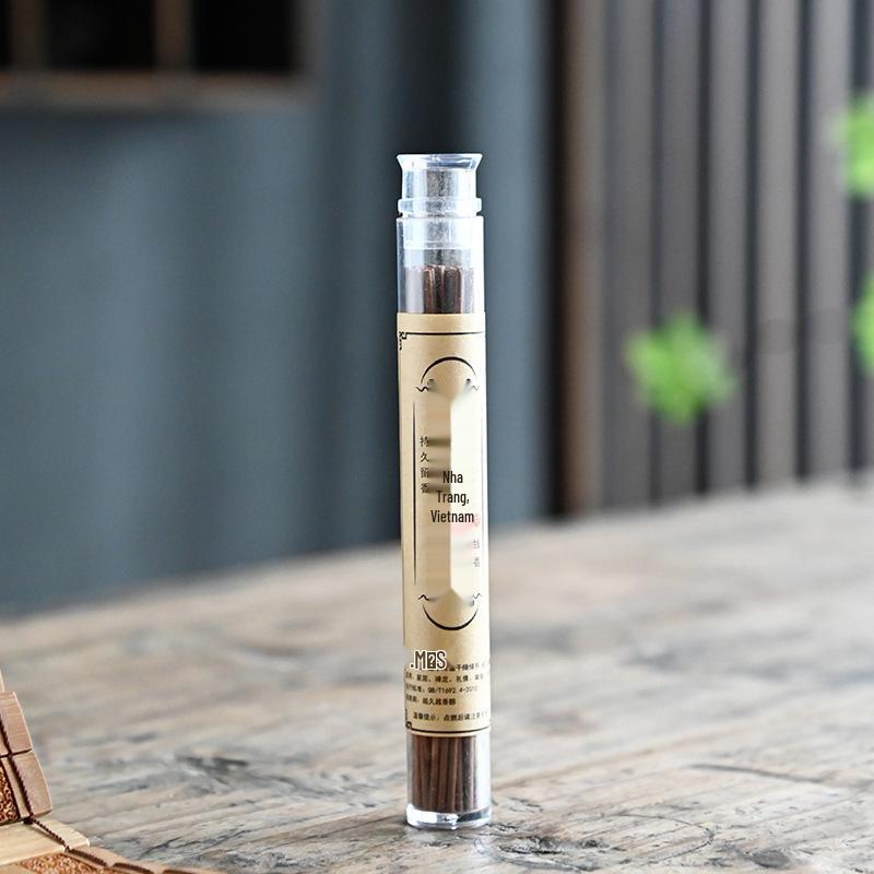 Natural Incense Sticks with Acrylic Crystal Lid - Jade Sandalwood, Pear Ersu, Cypress Water, and Agarwood.