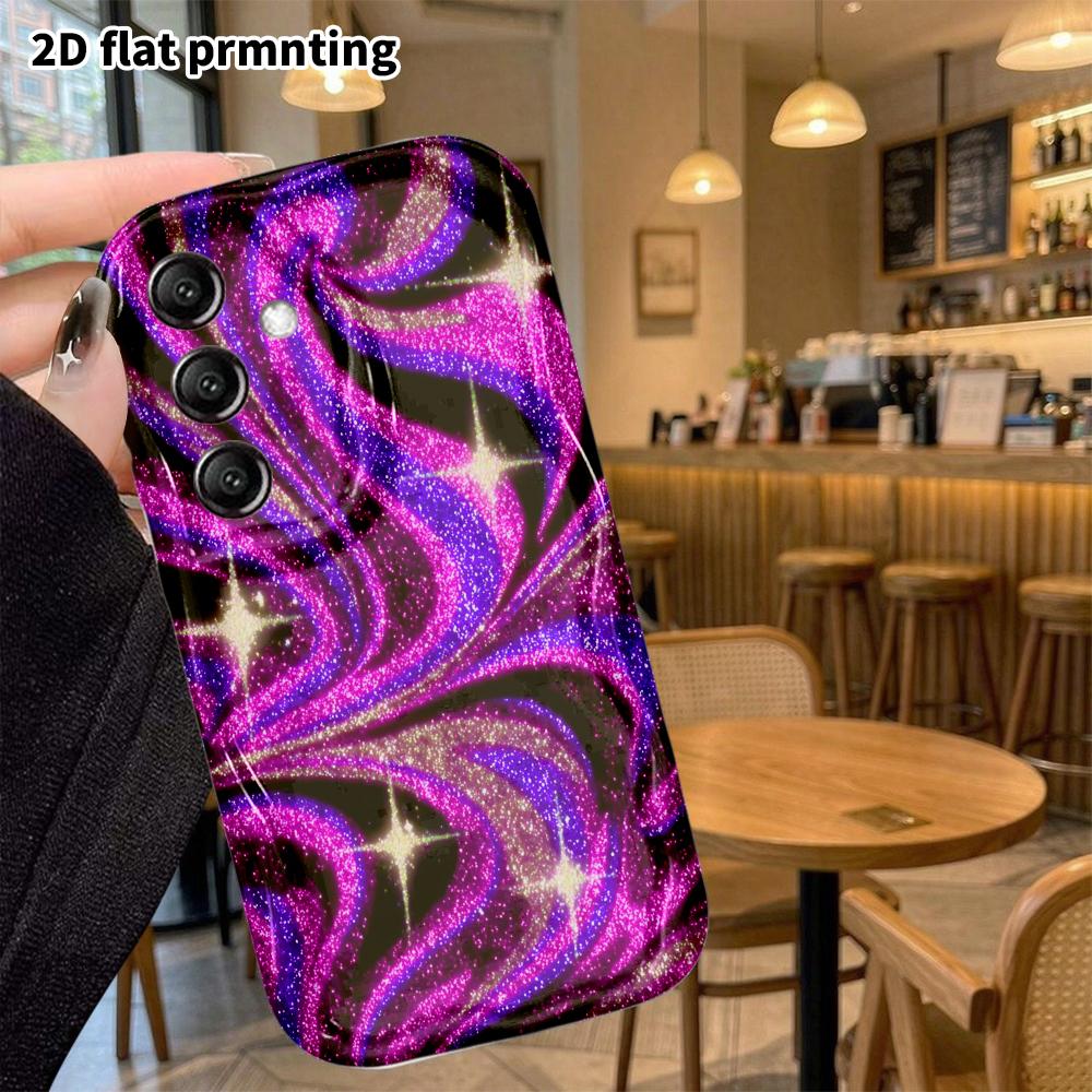 Phone case: 2D flat, suitable for Samsung Galaxy A34 A35 M05 M06 S20 S22 S21 FE Plus 5G protective case, swirl background, perfect Christmas and Hallo