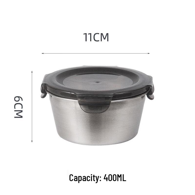 

Youchumao 304 Stainless Steel Round Food Storage Container 400ml