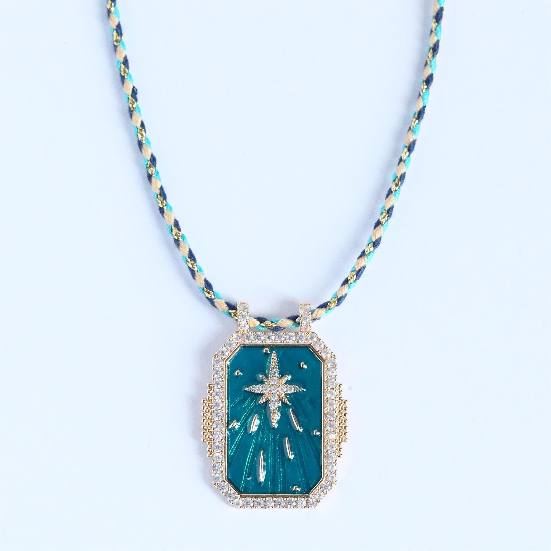 

Искусство Ретро Ветер Карта Таро Dafang Бренд Ожерелье Солнце Луна Восьмиугольная Звезда Любовь Планета Пустыня Ожерелье Сохранение Цвета 50cm