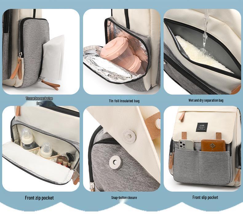 Mummy's Large Capacity Multifunctional Baby Bag - Double Shoulder Design for Moms