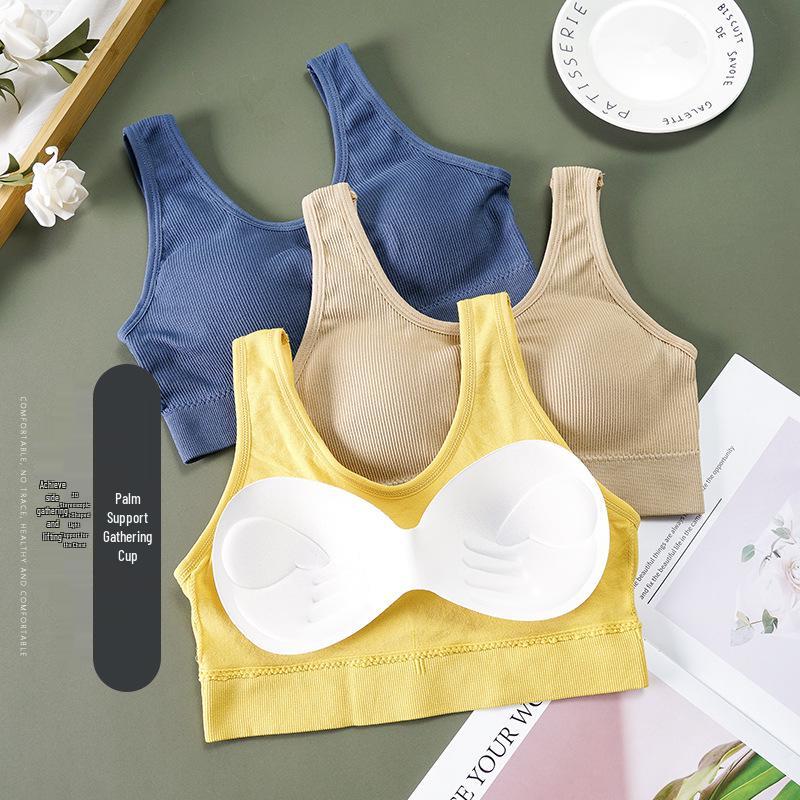 Canottiera Sportiva a Coste con Spalline Sottili e Imbottiture sul Seno - Traspirante, Bel Design sulla Schiena per Donne