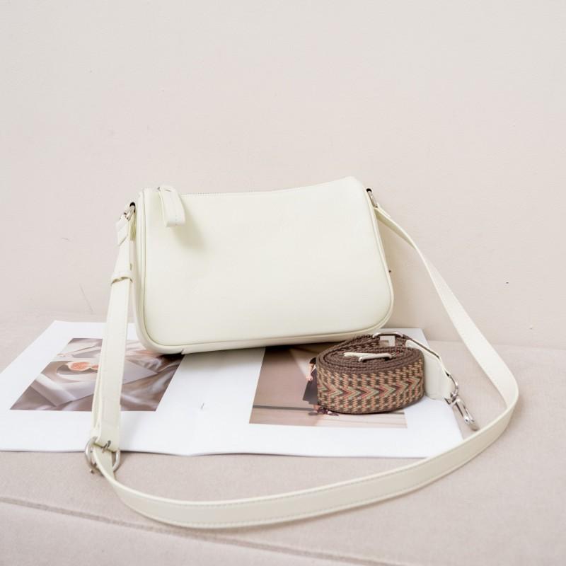 

Head Layer Cowhide TOGO Soft Leather Genuine Women s Bag Niche Casual Fashion Simple Exquisite High-end Feeling Armpit білий