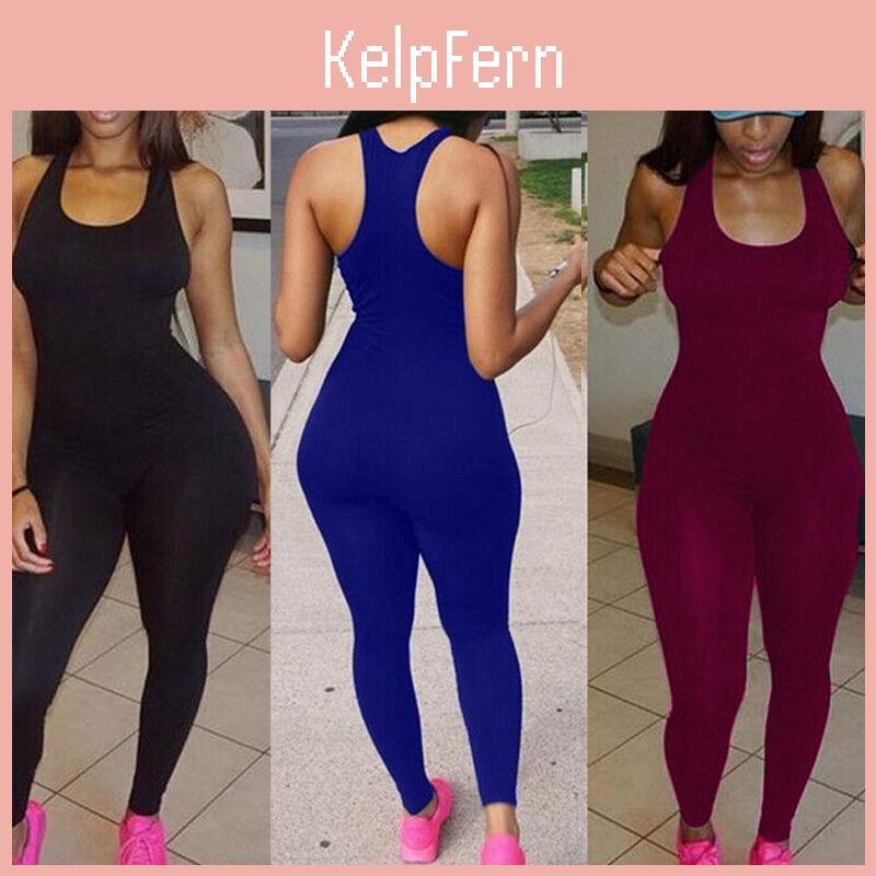 Us Sexy Women Casual Sleeveless Bodycon Romper Jumpsuit With Elegant Long Pants