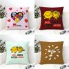 Classic Reto Cartoon M-Mr. Men And Little Miss 2 Pillow Case Natural Linen Double-Sided Printing Sofa Home Decor Cushion Cover