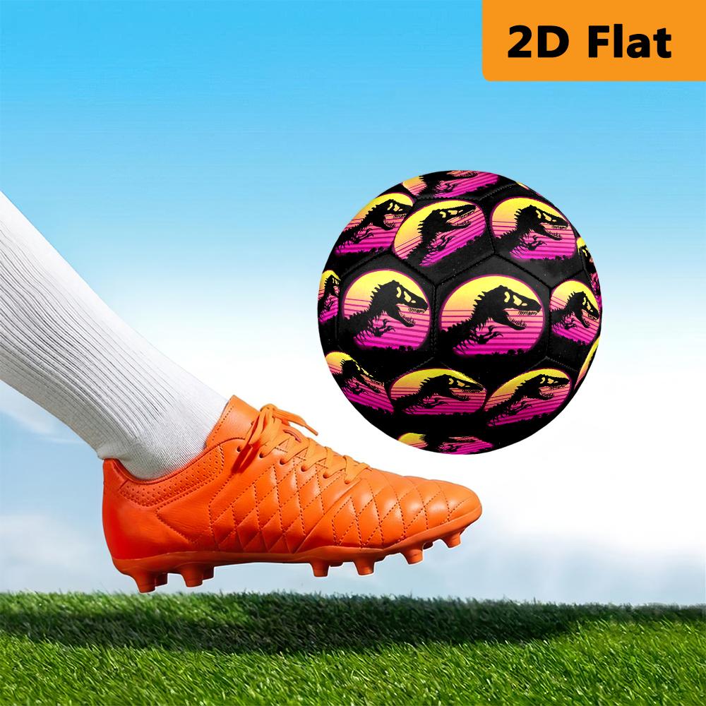 Retro Synthwave Dinosaur Sunset Football Suitable For Both Training And Competition Suitable For Training Competition And Indoor And Outdoor Sports