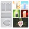 DIY Resin Pendant Molds Unique and Personalized Pendants DIY Crystal Resin Heart Rectangle Pendant Mold for Decor Craft