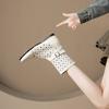 Krazing Pot Cow Split Leather Round Toe Size 43 Increaseing Summer Boots Fashion Hollow Decorations Buckle Summer Boots