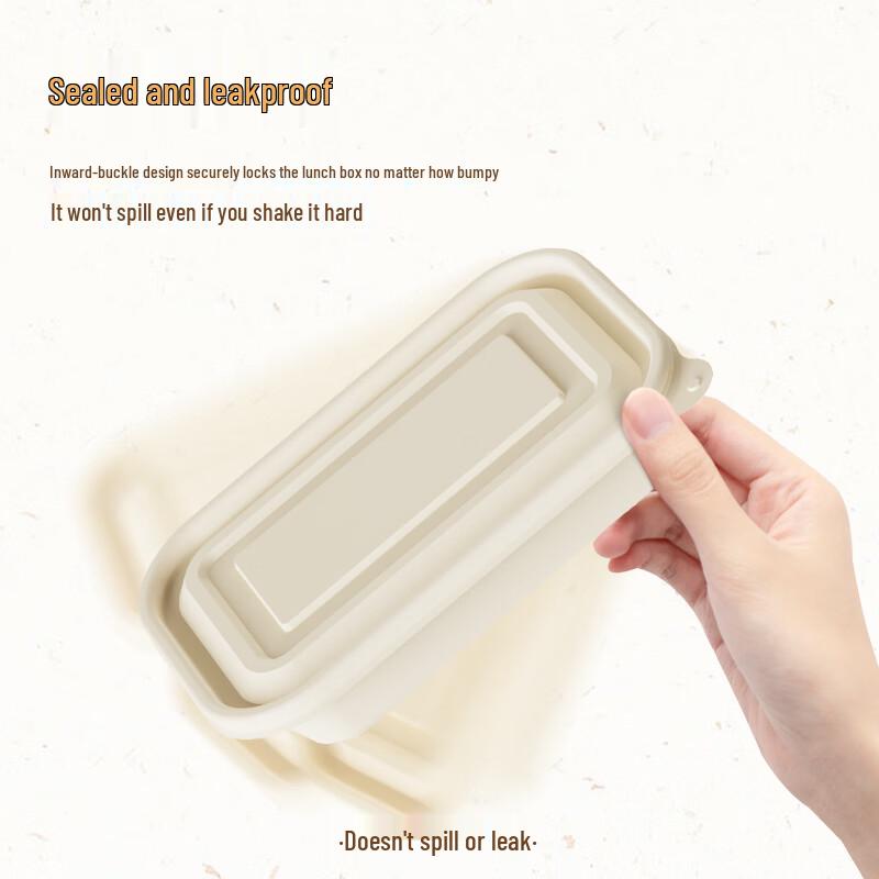 750ml Biologiskt nedbrytbar Lunchlåda för engångsbruk av Majsstärkelse med Lock (100 Räkna)