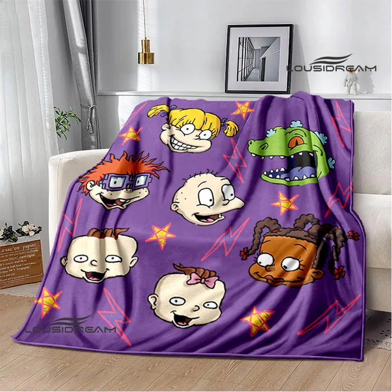 3D Cartoon R-rugrats Blankets Picnic blanket blankets for beds Flange Warm blanket Home travel blanket bed linings birthday gift