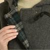 Bcbg Hooded Duffle Check Coat B5wah835