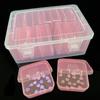 Multiple Grid Jewelry Storage Case Plastic Clear Beads Storage Box  Rings
