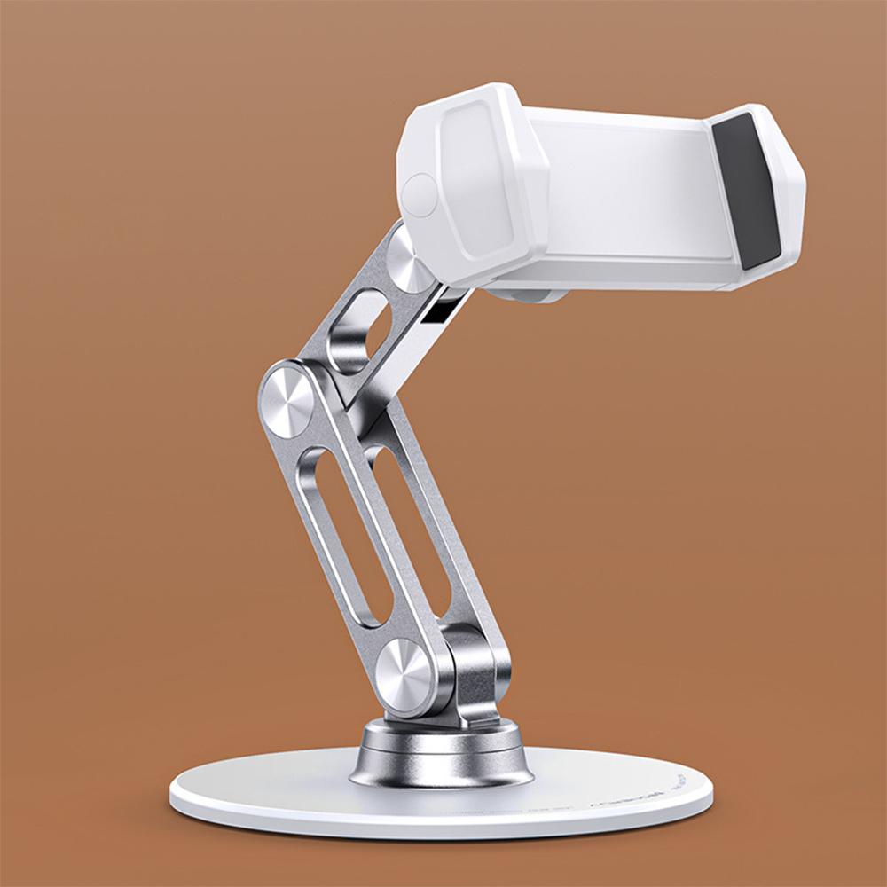 

Держатель телефона с вращением на 360 градусов, регулируемый складной портативный держатель для iPhone 15, 14, 13, Samsung, Xiaomi, Huawei, поддержка мобильных телефонов серебряный