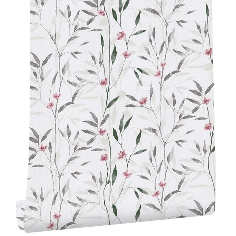 

Vinyl Floral Leaf Peel and Stick Wallpaper Self Adhesive Contact Paper Removable Waterproof Wallpaper For Furniture Renovation 2mx45cm