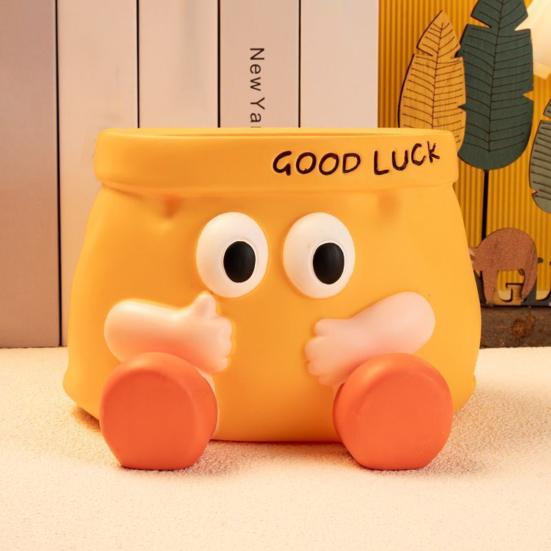 Cartoon Pen Holder Large Capacity Storage Box Stationery Container Holder Home Office Desktop Decoration Ornament