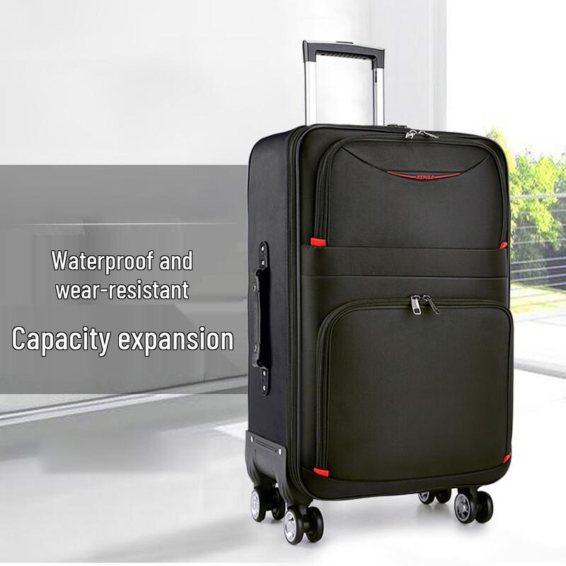 Spinner kufr z oxfordské látky s číselným zámkem