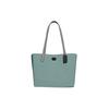 Willow Leather Tote Bag, Shopping Bag, Handbag, Shoulder Bag Large Women's Aqua Blue & Gray C0692-V5MVX