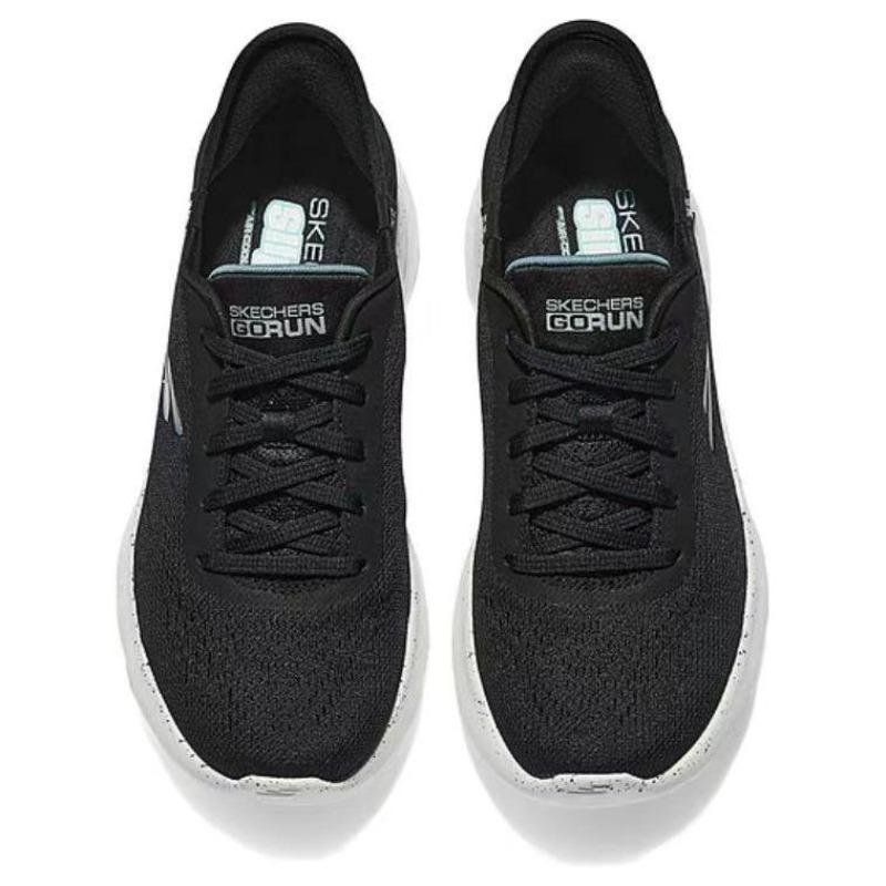 Skechers Women Go Black White Low Top Running Shoes Comfort Versatile 129452-BKBL