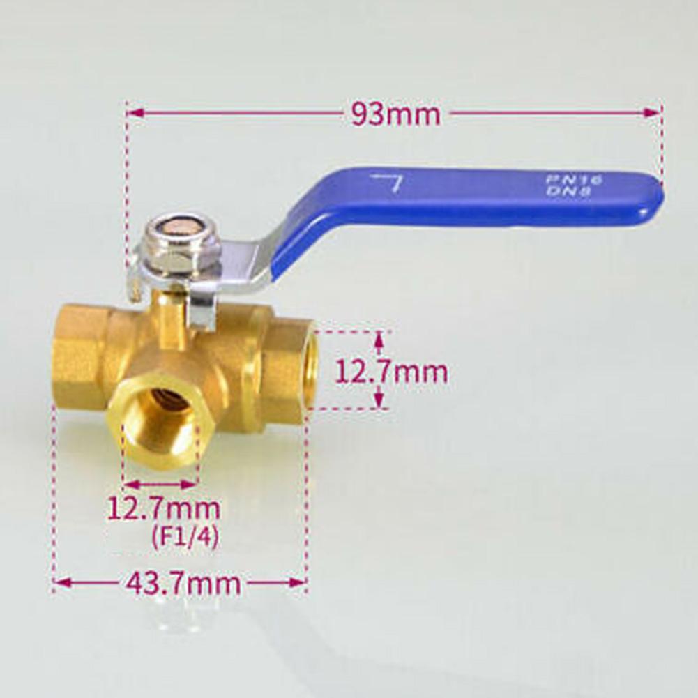 Robinet Sferic cu 3 Căi de 1 Inch Robinet Sferic Robinet Sferic din Cupru Pentru Apă Ulei Gaz