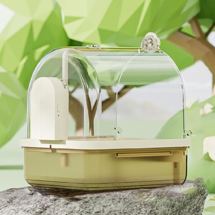 Hanging Bathtubs Shower Box Parrots Bathtubs Clear Automatic Visible Bath Shower for Small Birds Birdcage Decoration