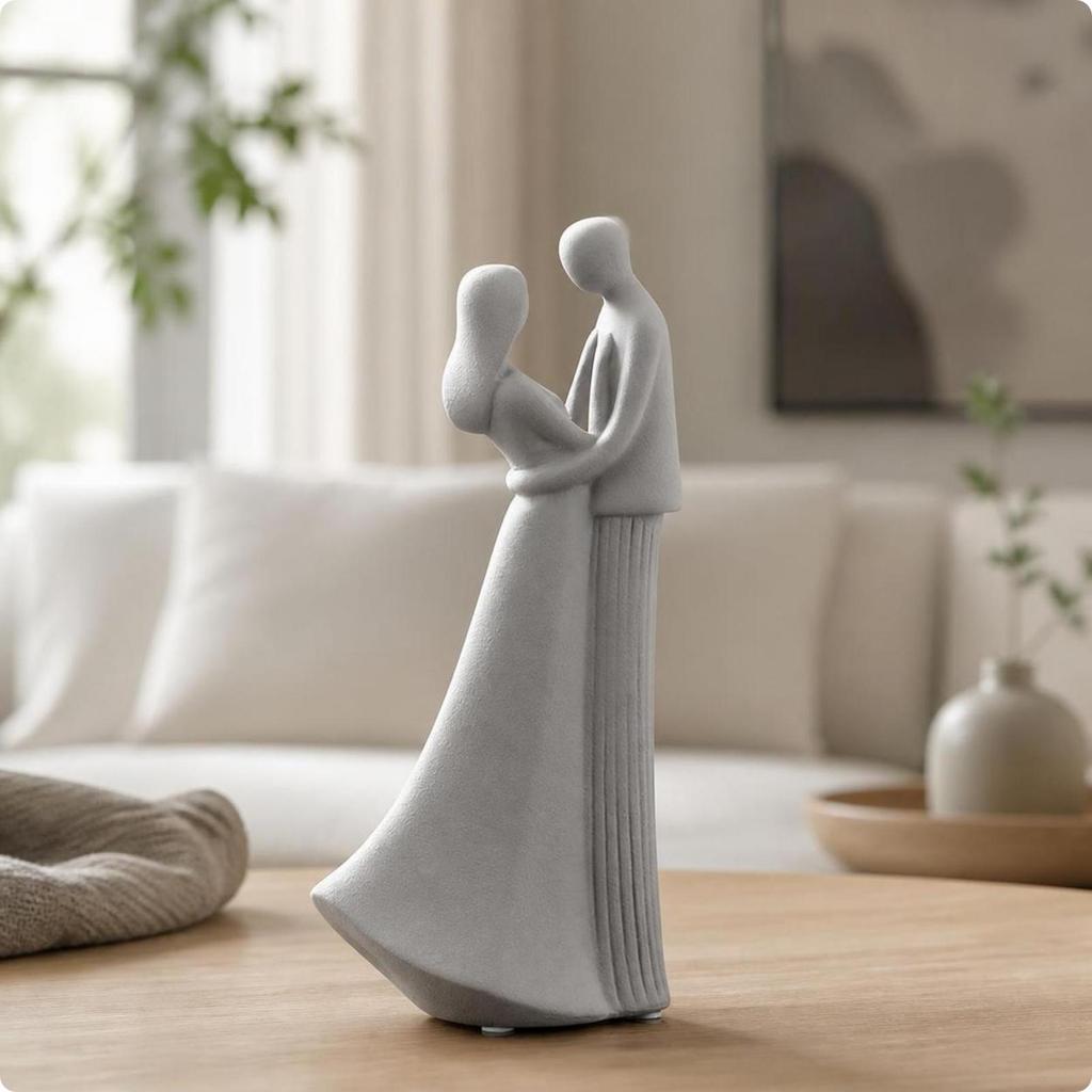 Abstract Couple Figurine Modern Sculpture Minimalist for Couples