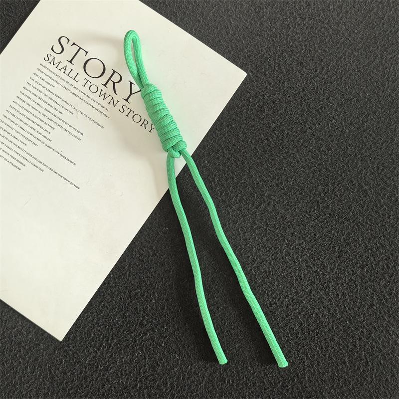 Colorful Trendy Miu Style Polyester/Nylon Braided Rope Pendant with Knotting for Bags