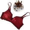LANGSHA Red Bra Set, Push-Up, Side Support, Zodiac Year of Horse, Qiji Women's Underwear, Wireless Bra