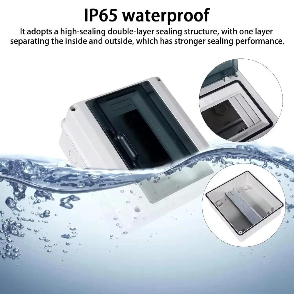 New 5/8WAY Distribution Box HT Series Junction Box Plastic IP65 Waterproof Fuse Boxes with Terminal DIN Rail for Outdoor Garden