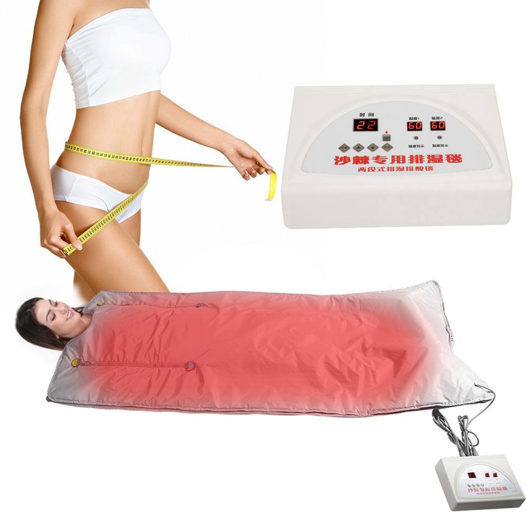 Far Infrared Sauna Heating Blanket Detoxification Body Slimming Blanket Silver