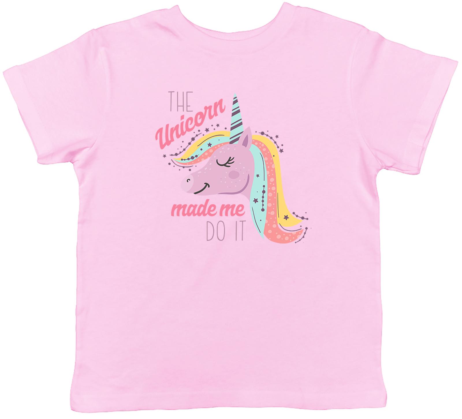 The Unicorn Made Me Do It Childrens Kids T-Shirt Boys Girls 120