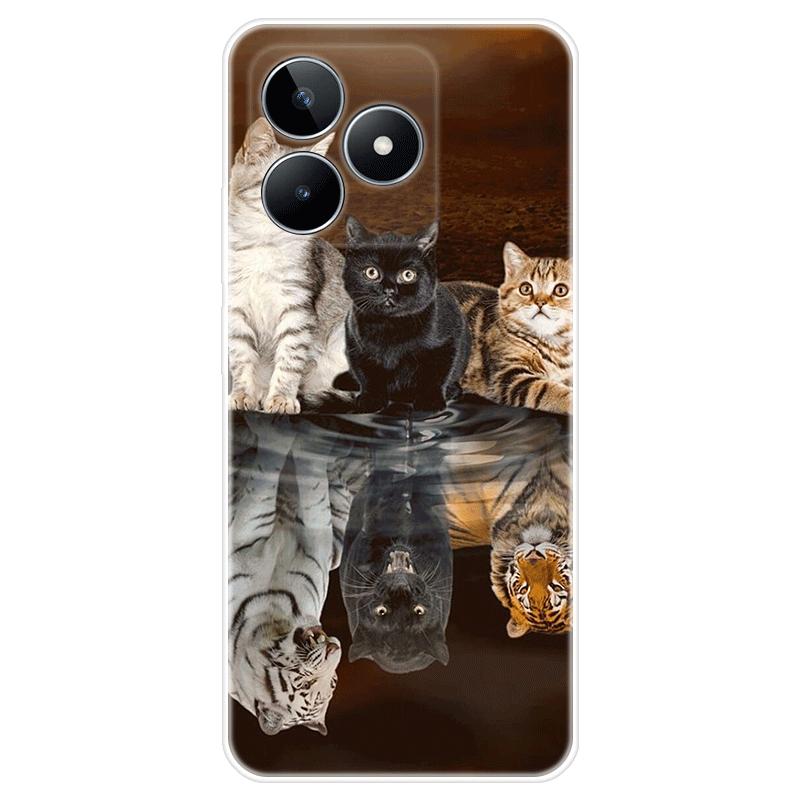 Für Realme C51 Gehäuse TPU Lackierte Rückseite Realme C51 Weiche Silikonhülle