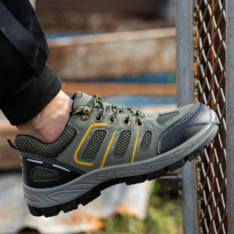BoZong Men s Anti-slip Wear-resistant Safety Shoes 39