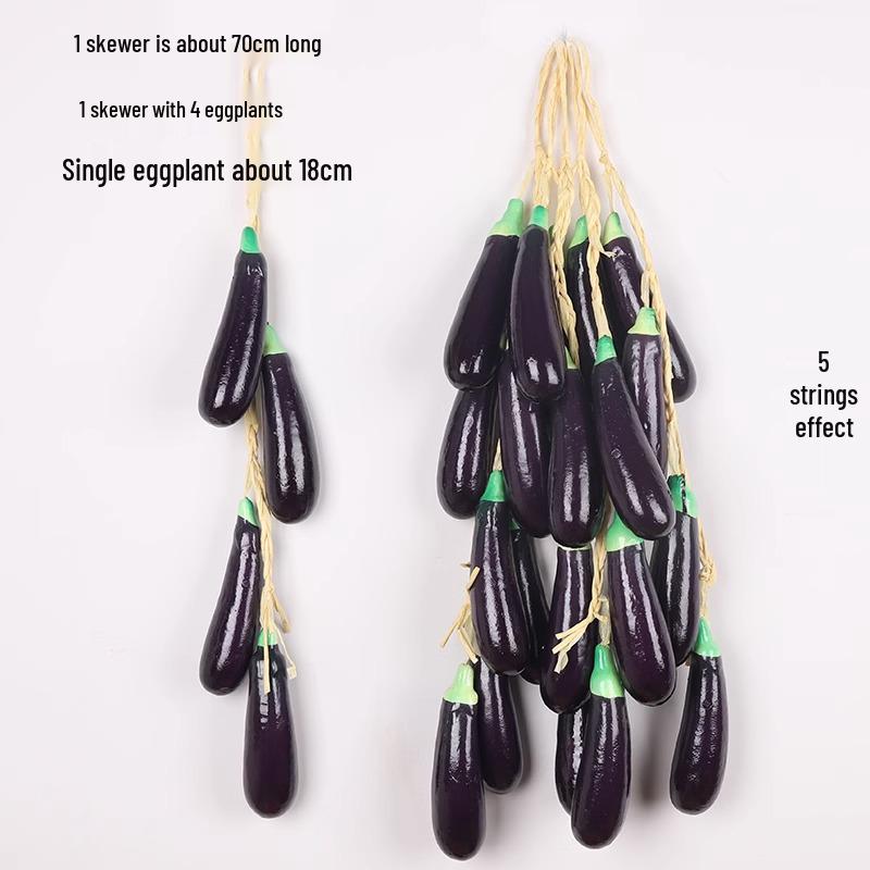Artificial Vegetable & Fruit Skewer Wall Hanging - Chili & Corn Decor