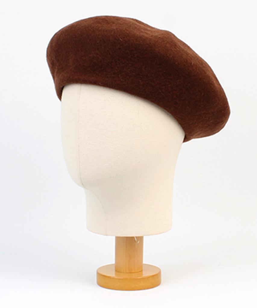 Yunibeosyeolkemiseuteuli Wool Brown Overfit Beret Overfit Wool Beanie