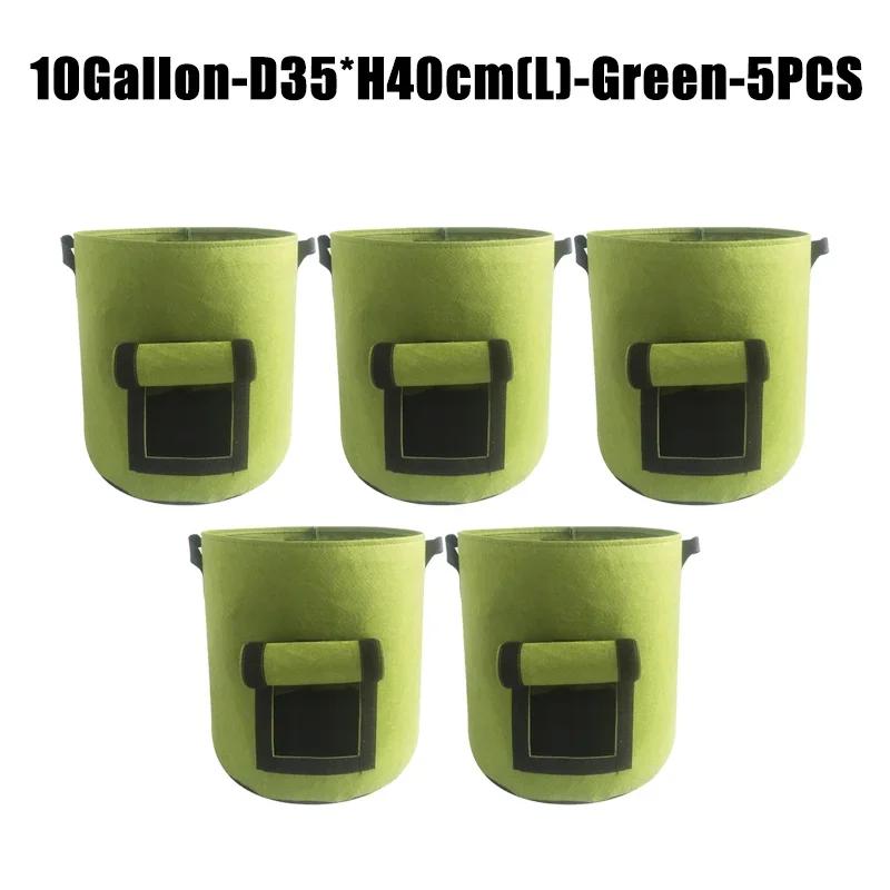 1/5/10 STÜCKE 5/10 Gallonen Pflanzsäcke für Garten Gewächshaus Kartoffeltopf Gemüse Anbausäcke Feuchtigkeitsspendende Gartenwerkzeuge