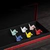 Ceramic Pen Rest Writing Brush Holder Chinese Calligraphy Paper Cranes Pen Holder for Watercolor Ink Painting Office Supplies