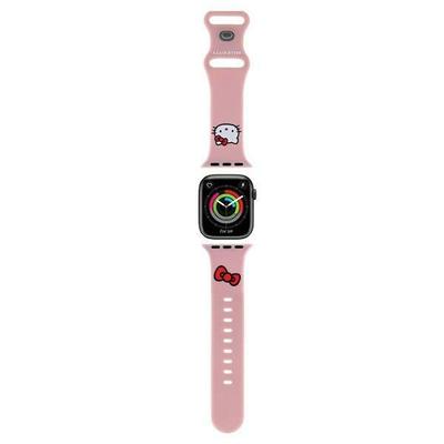 Hello Kitty Pasek Hkawlschblp Applewatch 42/44/45/49Mm Różowy/Pink Strap Silicone Kitty Head