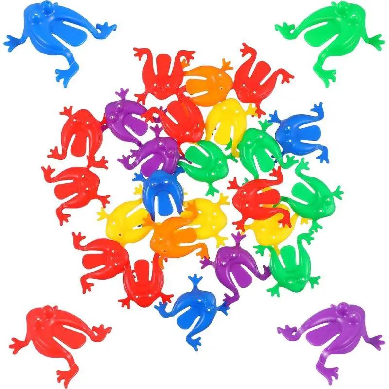 

10 шт. прыгающая игрушка, нажимающая на палец, пластиковые прыгающие лягушки, подпрыгивающая игрушка-лягушка, наполнители для мешков с подарками, подарок для детей, вечеринка по случаю дня рождения малышей 10Pcs разноцветный