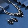 Women Party Wedding Dress Necklace Earrings Two-piece Jewelry Accessories