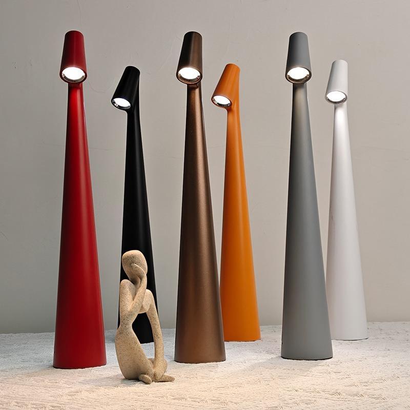 Modern Rechargeable Touch Control LED Table Lamp 3 Color Dimmable Desk Lamp Portable Night Light Eye-Caring for Bedroom Bedside Home Office Decor