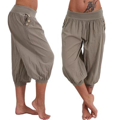 Sommer Weitbein Übergröße Haremshose Freizeithose Übergröße Dicke Hose