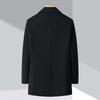 Winter thickened down liner removable double-sided cashmere coat men's mid-length woolen coat for middle-aged and elderly dads