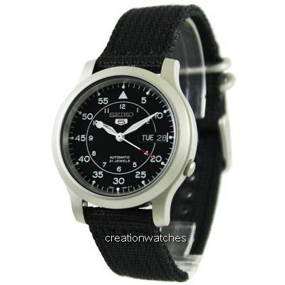 Восстановленные мужские часы Seiko 5 Military Automatic SNK809K2 чёрный