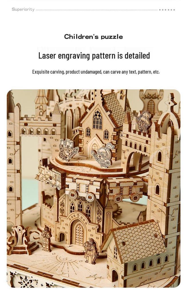 3D Magic Castle Puzzle: Children's Educational Stereo Toy Ornament
