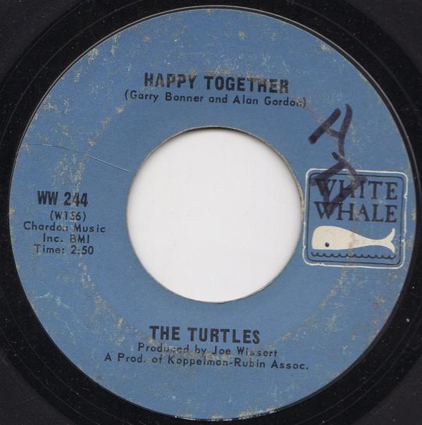 

7inch Record TURTLES - Happy Together WW244 White Whale 1967 US Rock Used