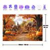Autumn Harvest Festival Garage Door Banner - Durable polyester fabric featuring vibrant pumpkinszyc