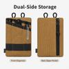 Portable Canvas EDC Organizer Pouch With Zipper Pocket Compact Belt Hanging Storage Bag For Cards Coins Keys Tools And Daily Carry
